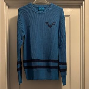 Weezer Blue Fisherman Unisex Oversized Sweater - Small, NWT